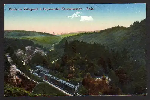 40639 AK Zeitzgrund Bahnstrecke Lok Dampflok Zug 1918