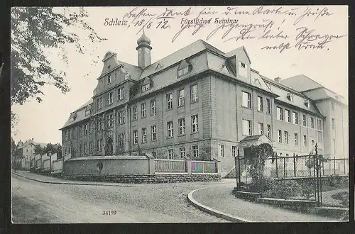 27067 AK Schleiz Fürstliches Seminar Schule  1912