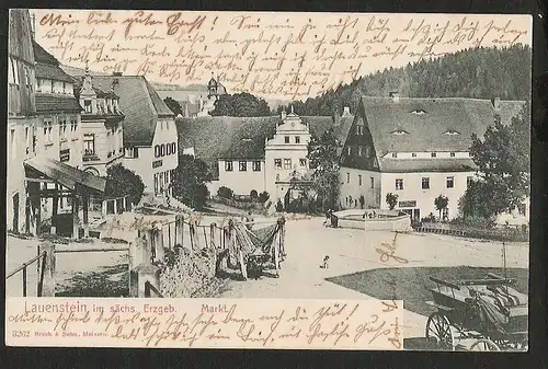 24331 AK Lauenstein Markt vom Hotel zum Löwen aus gesehen 1905
