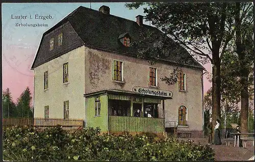 23568 AK Lauter Erzgeb. Erholungsheim , gelaufen 25.6.1923