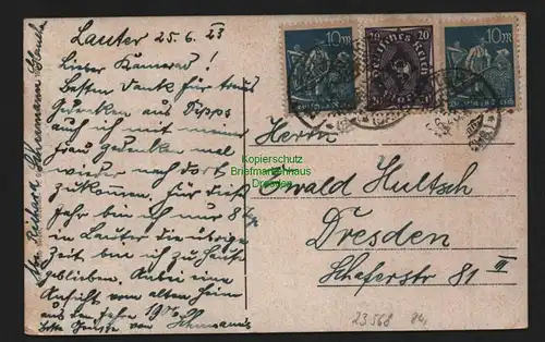 23568 AK Lauter Erzgeb. Erholungsheim , gelaufen 25.6.1923