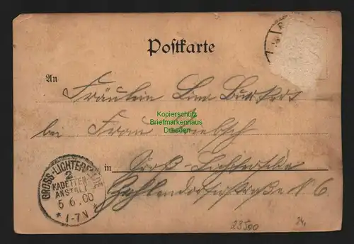 23500 AK Berlin Spandau Potsdamerstrasse , gelaufen 1900, Marke ab
