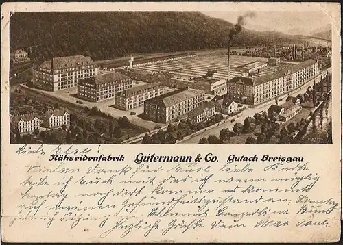 23438 AK Gutach Breisgau Nähseidenfabrik Gütermann & Co. 1929