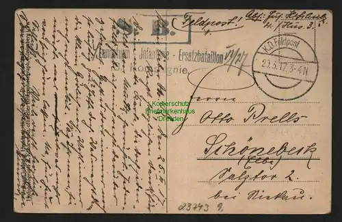 23743 AK Kl. Irben Kurland Irben 1917, gelaufen 1917