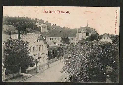 22732 AK Hartha bei Tharandt Kur Bad Restaurant Hotel 1910 Brück & Sohn Meissen