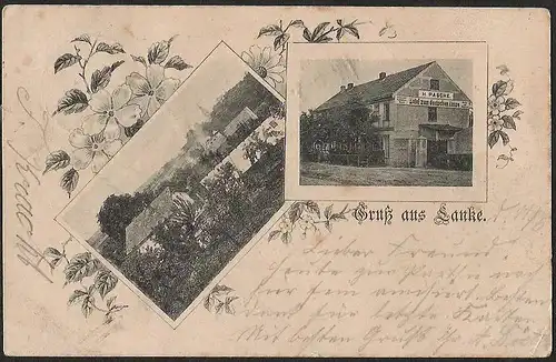 23163 AK Lanke Hotel zum deutschen Hause H. Pasche 1899 Lanke Bz. Potsdam