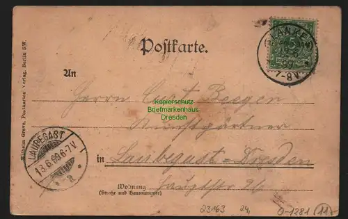 23163 AK Lanke Hotel zum deutschen Hause H. Pasche 1899 Lanke Bz. Potsdam