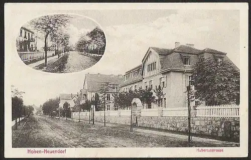 23170 AK Hohen-Neuendorf Hubertusstrase Villa Villen , gelaufen Feldpost 1915