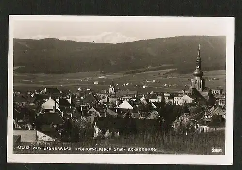 22913 AK Badnerberg beim Rudolfshof gegen Schneeberg , gelaufen 1942