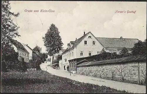 23264 AK Klein Ölsa Menzer´s Gasthof  Dorfstrasse Gaststätte Restaurant 1913