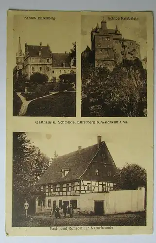 22434 AK Ehrenberg b. Waldheim Gasthaus und Schmiede 1928 Verlag Paul Mildner