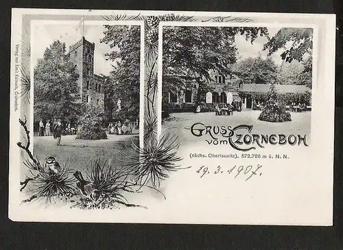 22498 AK Czorneboh bei Hochkirch Cunewalde Oberlausitz 1907 Pommritz