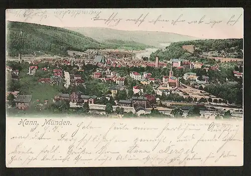 22492 AK Hann. Münden 1901 Panorama