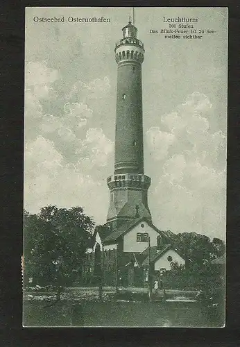 21649 AK Osternothafen Leuchtturm Ostseebad Swinemünde 1924 Verlag Ratzeburg