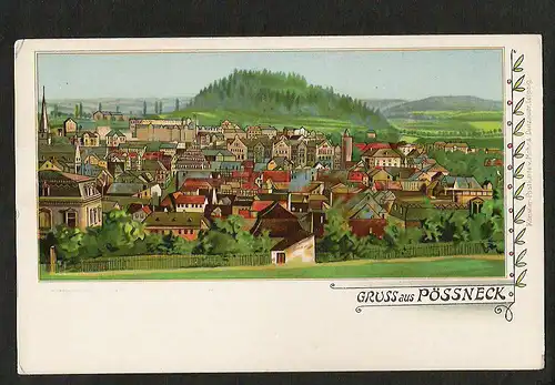 21394 AK Pössneck Litho, ungelaufen,   Verlag Mohr & Dotzauer Leipzig