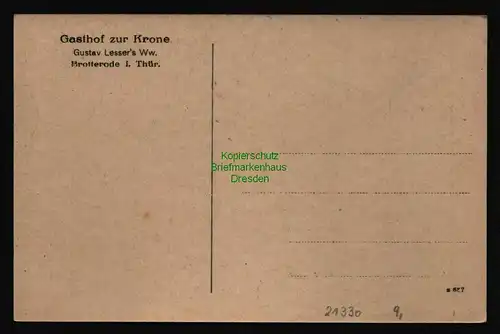 21330 AK Brotterode Gasthof zur Krone Gartenwirtschaft am Fuße des Inselberges