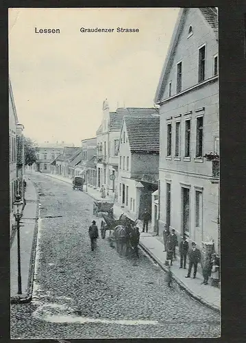 21711 AK Lessen Wpr. Graudenzer Strasse 1909 Bahnpost