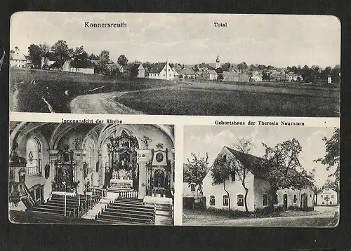 21182 AK Konnersreuth Kirche Geburtshaus Theresia Neumann Original ca 1910