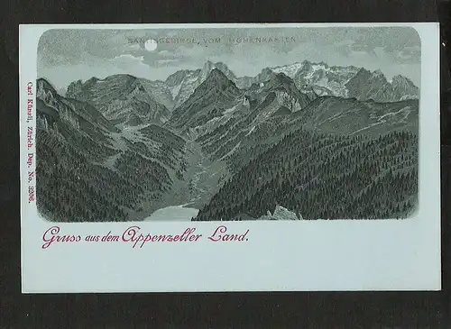 21104 AK Appenzell Litho um 1900 Grussaus dem Appenzeller Land