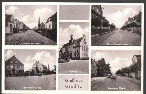 20980 AK Gröditz Gasthof Richter Horst Wessel Braunauer Straße Windmühlenstr.