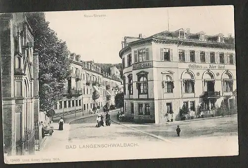 20438 AK Bad Schwalbach Langenschwalbach um 1905 Neu Strasse Gasthaus zum Allee