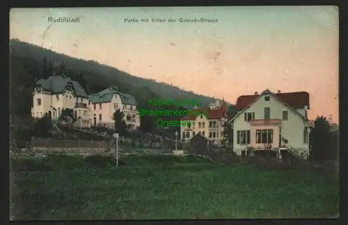 146190 AK Rudolstadt 1908 Villen an der Gebind Strasse