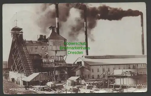 145828 AK Pretoria Südafika Fotokarte Sapsco 1910 Goldmine Bergbau Fabrik Indust