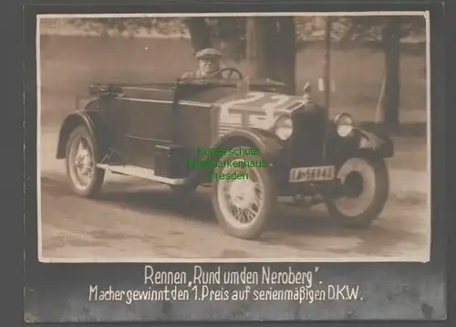 145870 Foto D.K.W. DKW Rennen rund um den Neroberg Macher gewinnt 1. Preis