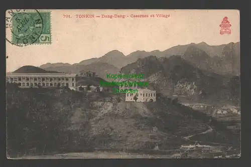 145830 AK Tonkin Dong dang Casernes et Village Indo-Chine Rancaise 1907