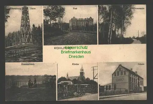 145758 AK Kohlfurt Wegliniec Könnteberg Turm Promenade Hmmerteich Kirche Schule