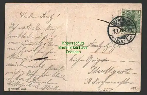 145534 AK Rucksackkarte mit Leporello Strassbourg Strassburg i. Elsaß 1911