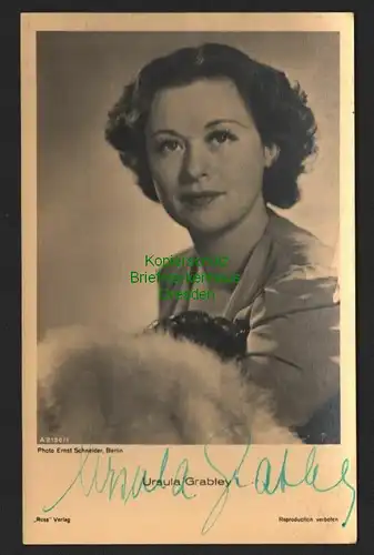 145352 AK Ross Verlag original Autogramm Ursula Grabley um 1940