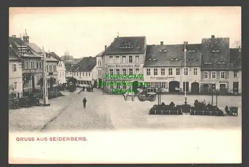 142206 AK Zawidow Seidenberg Kreis Zgorzelec Markt Hotel Böhmischer Hof Apotheke