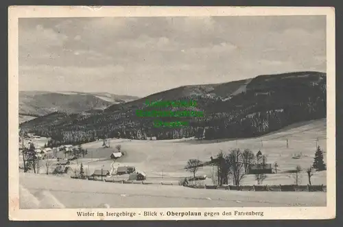 142179 AK Winter im Isergebirge Oberpolaun Farrenberg 1944