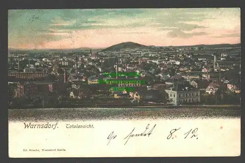 142205 AK Warnsdorf Varnsdorf um 1900 Panorama