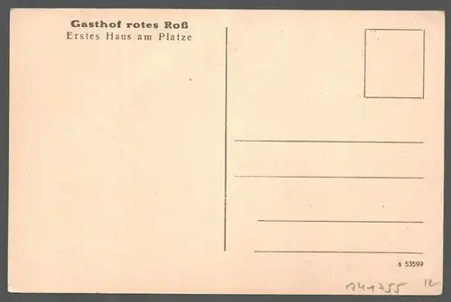 141755 AK Zell im Fichtelgebirge Oberfranken Gasthof rotes Roß um 1920