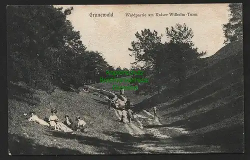140022 AK Berlin Grunewald 1910 Waldpartie am Kaiser Wilhelm Turm