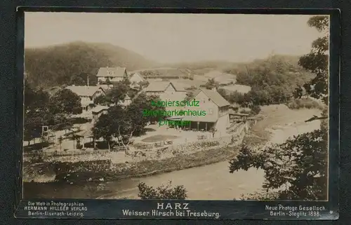 137718 Karte Harz Weisser Hirsch bei Treseburg Neue Photogr. Gesellschaft Berlin