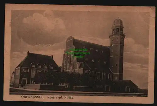 134067 AK Oberkassel Neue evgl. Kirche 1919