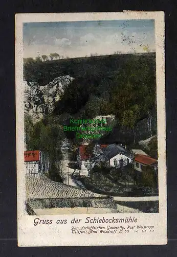 130529 AK Schiebocksmühle 1921 Weistropp Dampfschiffstation Gauernitz Gasthaus