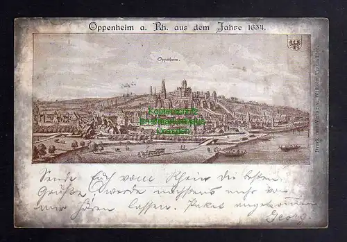 130197 AK Oppenheim am Rhein 1901 Historische Ansicht 1634