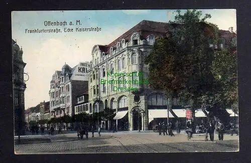 130116 AK Offenbach am Main 1920 Frankfurterstraße Ecke Kaiserstraße