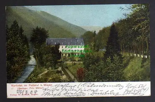 130150 AK Kurhotel im Nettetal bei Mayen 1904