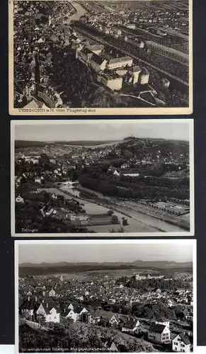 130088 3 AK Tübingen Luftbild 1928 Gaststätte Museum Panorama 1953 1935