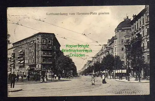 127148 AK Berlin S42 1915 Kottbuserdamm vom Hermann Platz gesehen