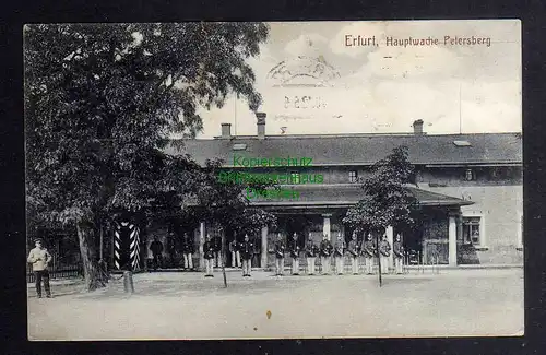 126427 AK Erfurt Petersberg  Hauptwache 1912 Zitadelle Festung