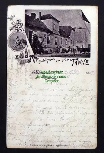 125892 AK Königsborn bei Magdeburg 1897 Gasthaus zur grünen Tanne
