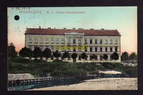 120308 AK Hohenstadt um 1910 K. k. Staats Gewerbeschule