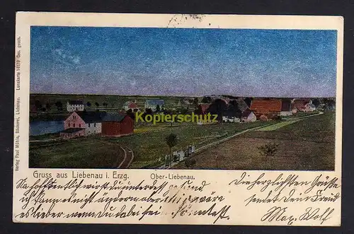 120232 AK Liebenau Erzgebirge Ober - Liebenau Lunakarte 1909