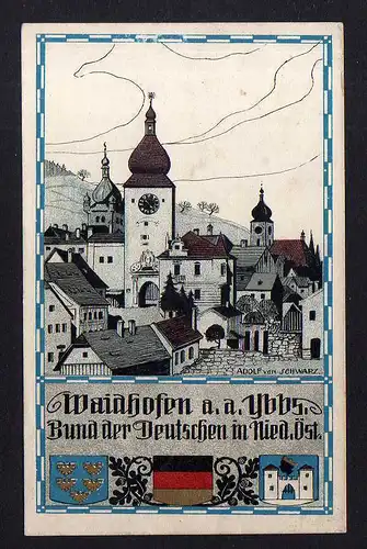 113292 AK Waidhofen an der Ybbs Künstlerkarte Adolf von Schwarz um 1930 Bund der